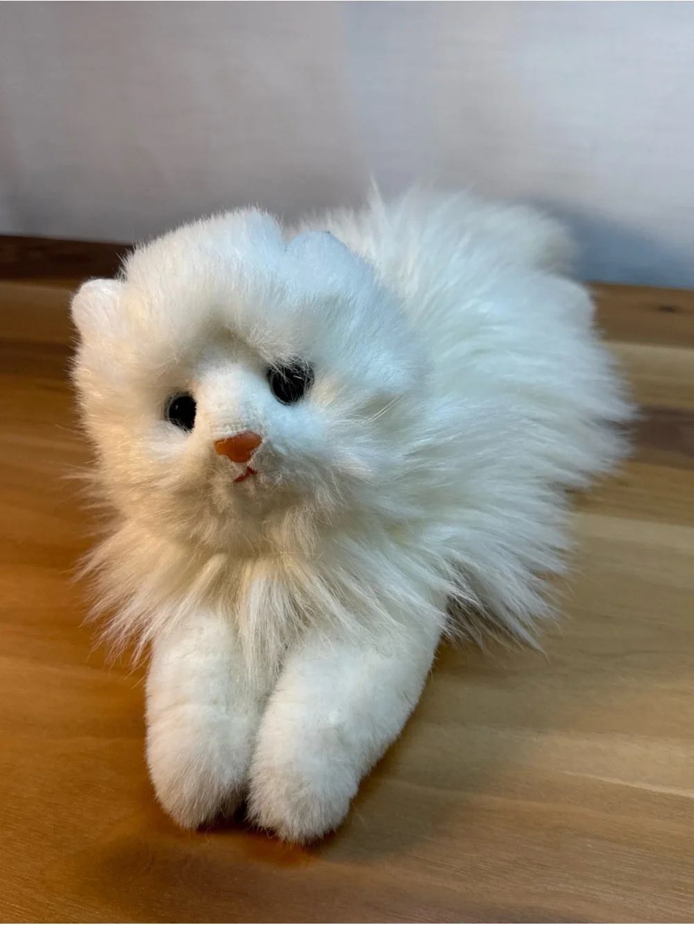 Vintage 1987 Persian White Cat Kitty Plush TY Long Hair “Peaches”‎ 18 Inches